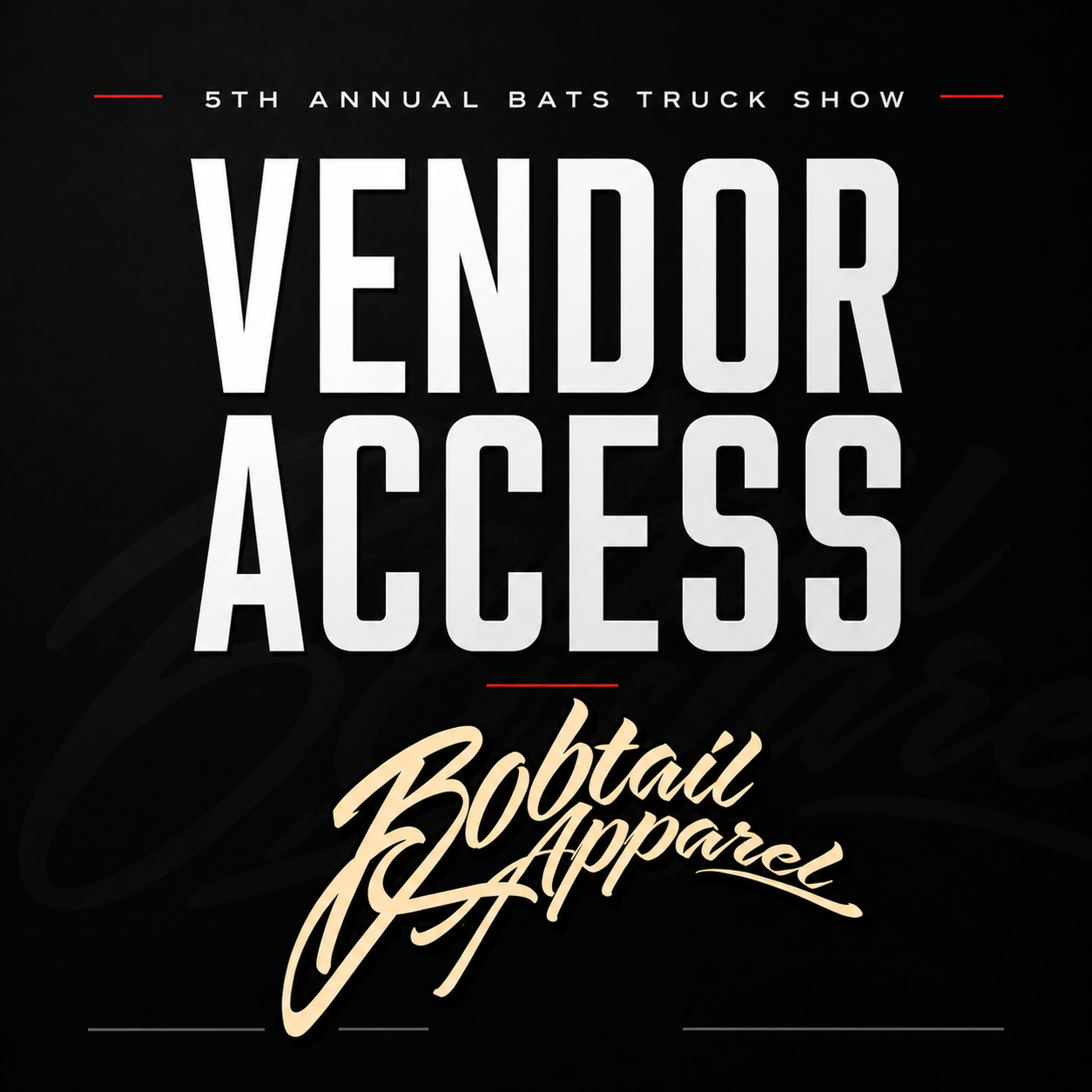 5th Annual BATS Vendor Entry