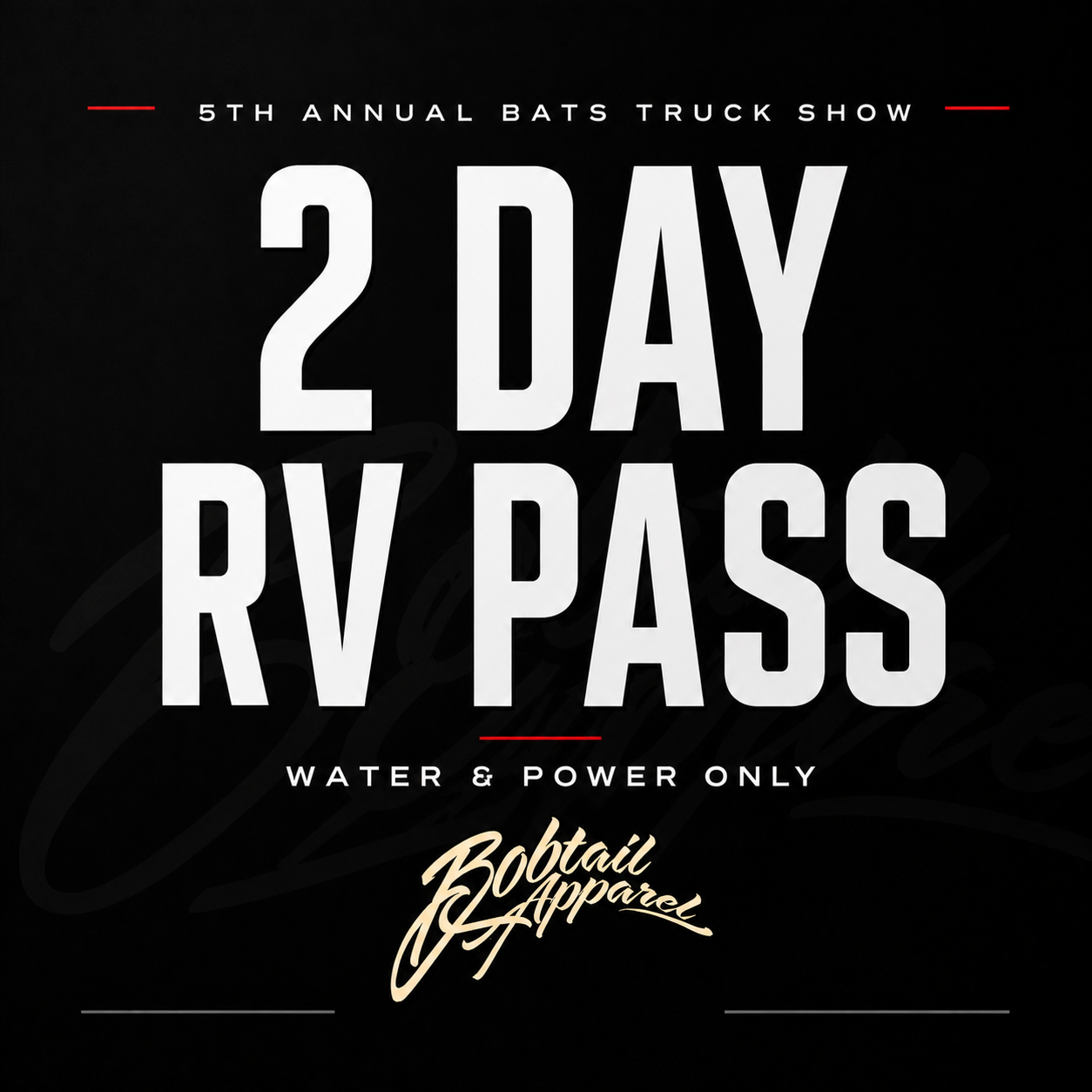 2-Day RV Pass Water/Power Hookup Only